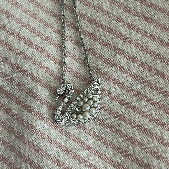 Swarovski Swan Pendant Necklace - Picture 2 of 6